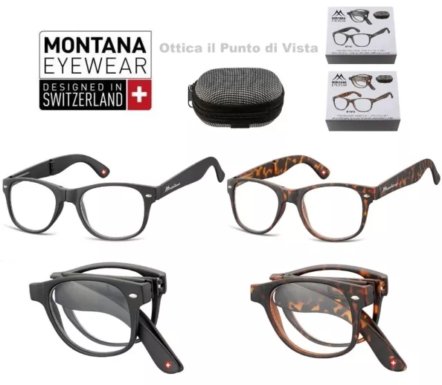 Occhiale da Lettura Pieghevole/Reading Glasses Folding Montana MFR61 + Custodia