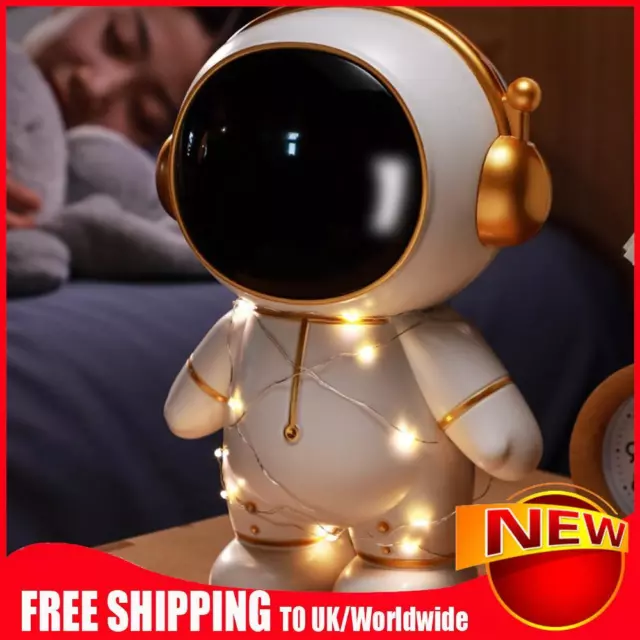 Astronaut Desktop Collection Box Portable with Light String for Children Gifts