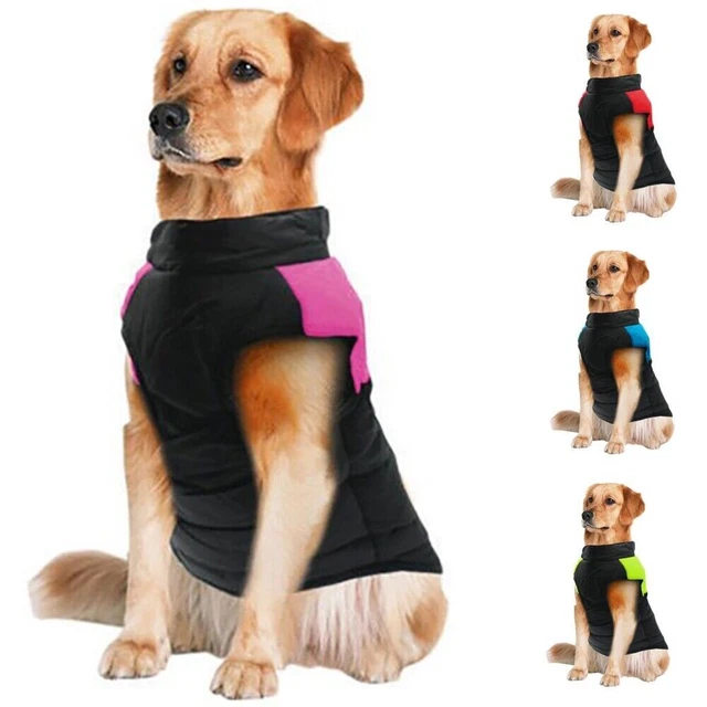 Warm Pet Dog Coats Jacket Outdoor Clothes Waterproof Winter Vest Puppy Coat UK