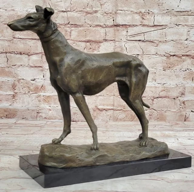 Greyhound In Full Flight Stunning Bronze Statue Hot Cast Sculpture Decor