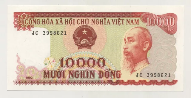 Viet Nam Vietnam 10000 Dong 1993 Pick 115 UNC Uncirculated Banknote