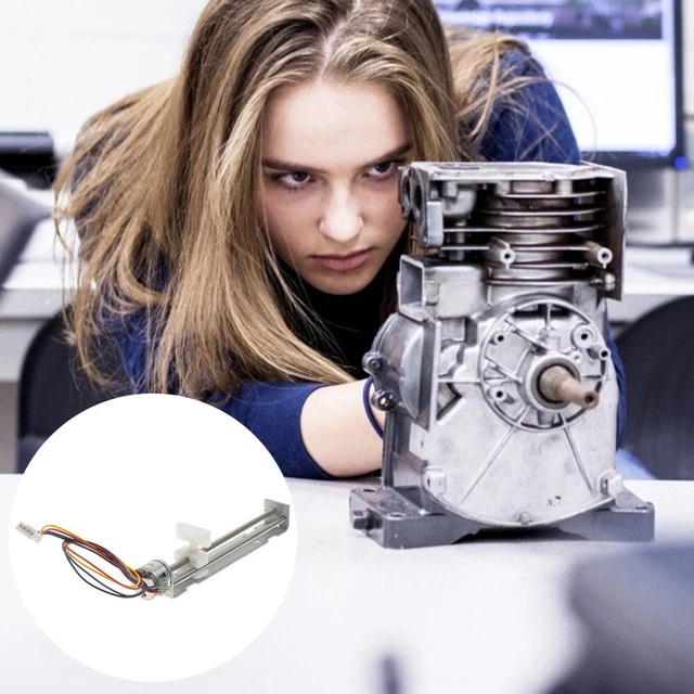 Motore Passo-Passo a Vite Lineare Scorrimento con Azionamento Attuatore Lineare Motore a DC 12V con Cursore a Dado Lineare per Macchina per Incisione Fai-Da-Te