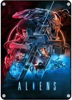 Aliens Poster Silk Hot Movie Plat Metal Tin Sign Wall Poster Plate
