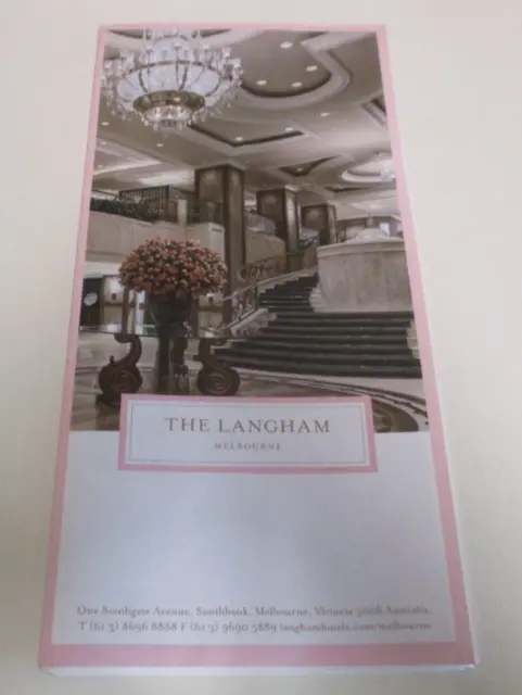 The Langham - Melbourne - Hotel Information Brochure, City Map & Advertisements