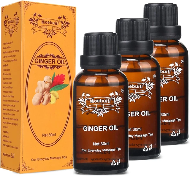 Ginger Massage Oil, Ginger Oil Lymphatic Drainage Massage, Ginger Essential Oil