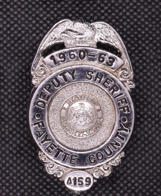 Deputy Sheriff Badge Fayette County Pennsylvania 1960 - 1963 - Vintage Beautiful