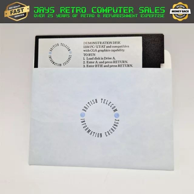 Bt British Telecom Demonstration Ibm Pc Xt At 5.25" Floppy Disk Software