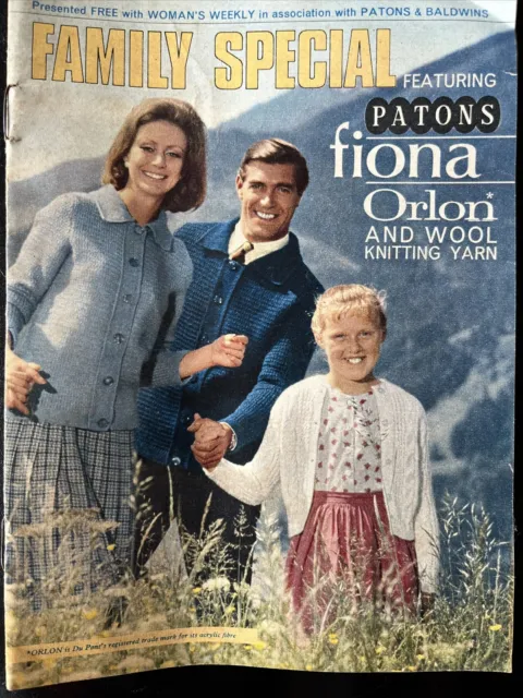 Original Vintage 1960s Women's Weekly Family Special Knitting Pattern Booklet