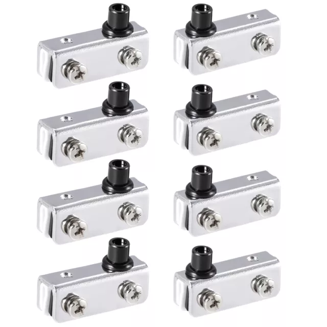 4 Pair Adjustable Glass Door Hinges Clamp Iron Cabinet Pivot Hinge Clip