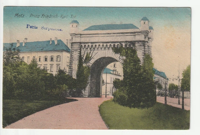 METZ  - Moselle - CPA 57 - Les portes - Porte Serpenoise - carte couleur