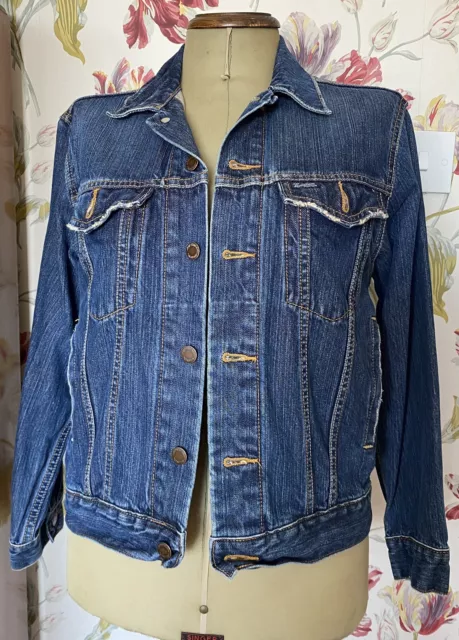 Ladies Levi’s Strauss 'Signature' Dark Denim Trucker Style Jacket Size 8-10