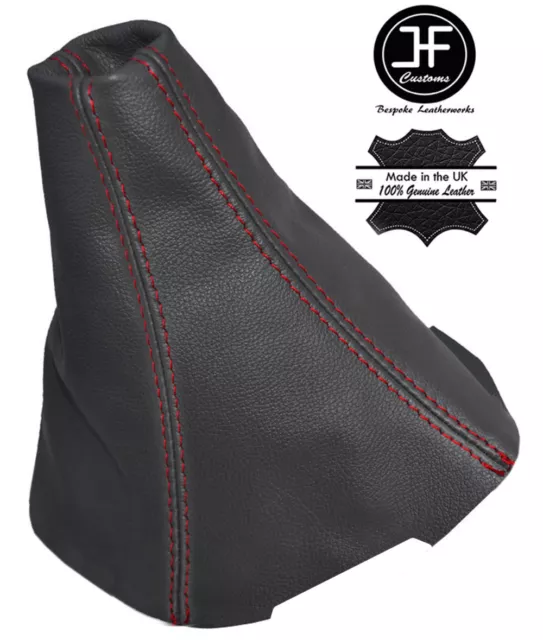 Red Stitch Dark Grey Gear Gaiter Genuine Leather For Vauxhall Zafira Ii Mk2 B