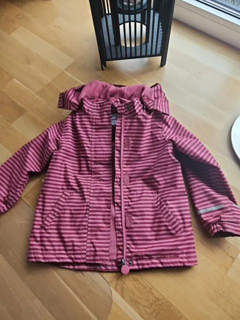 Jacke Regen Regenjacke gefüttert TCM Tchibo Gr. 110/116 Bordeaux Rot