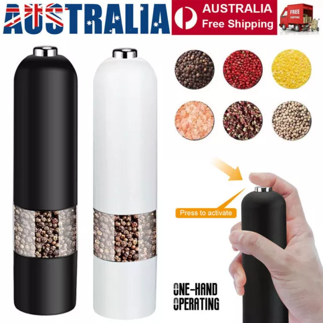 Electric Salt and Pepper Mill USB Rechargeable Automatic Spice Mill Shakers AU