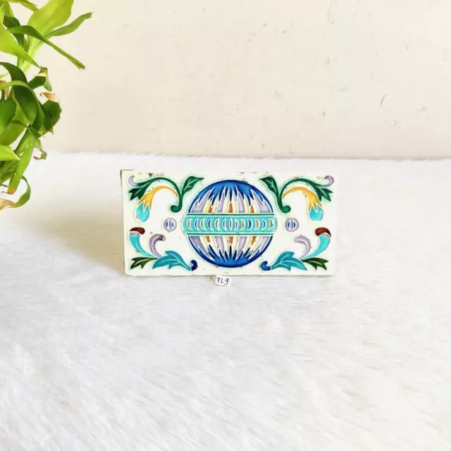 1930s Globe Design Embossed Nouveau Architecture Furniture Border Tile Japan TL9