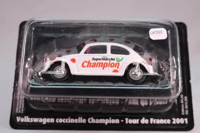 LK760 NOREV UH Atlas 1/43 Voiture Volkswagen Cox Champion Caravane Tour France 8
