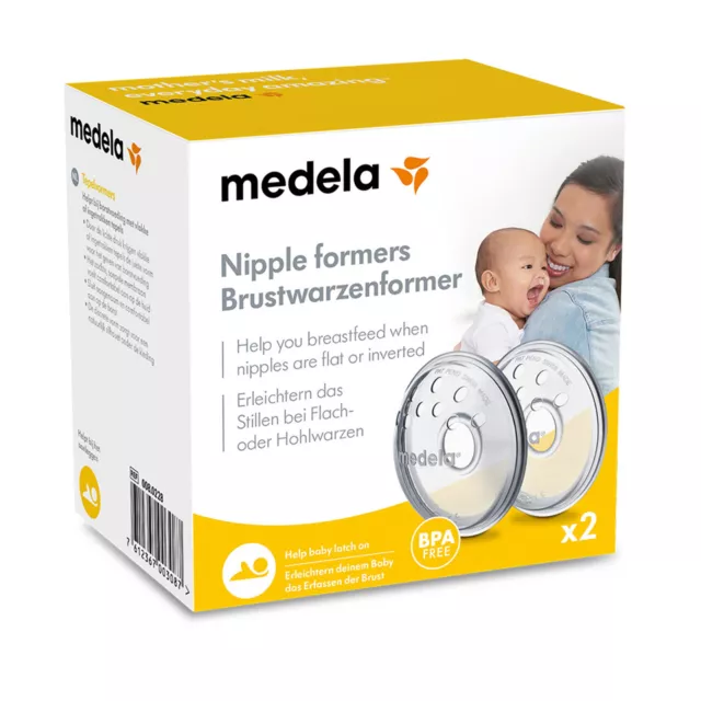 MEDELA Brustwarzenformer Nippelformer 2er Pack Einheitsgröße BPA-frei 3