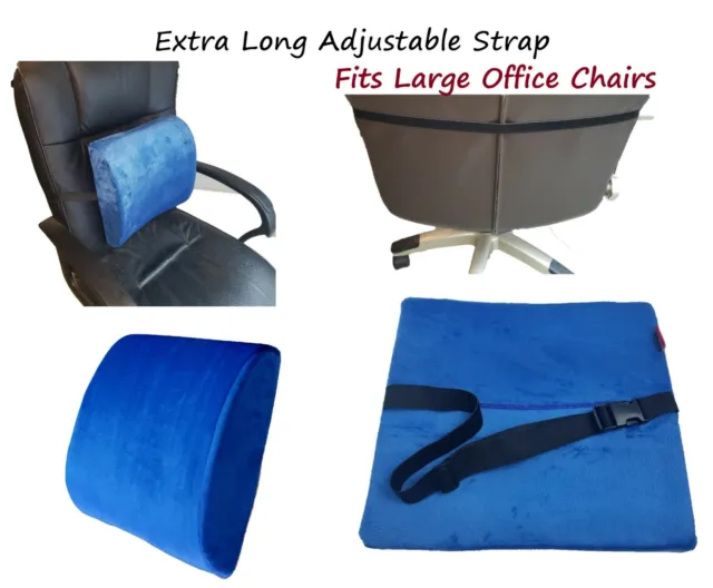Premium Memory Foam Lumbar Cushion Back Support Pillow Car Seat Office Chair NEW