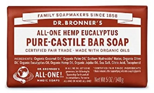 Dr. Bronner's All-One Hemp Eucalyptus Pure-Castile Soap Bar