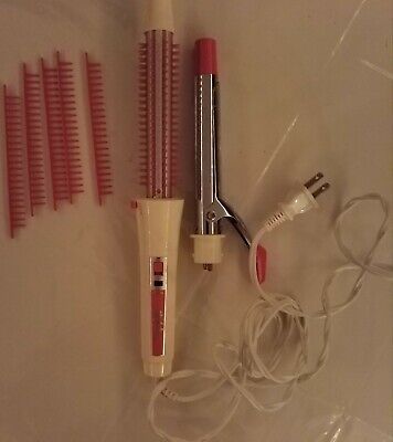 Vintage Retro Pink SEARS Curling Iron with Comb Iron