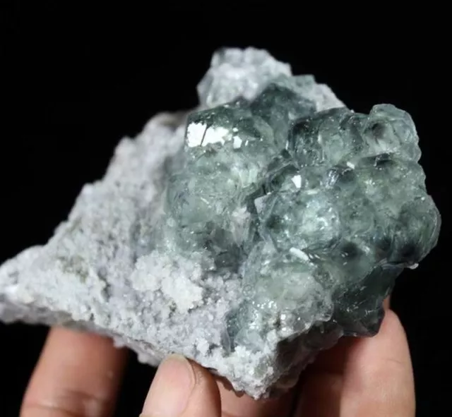 300g 95mm NEW FIND - Green Fluorite with Purple Phantom Mineral China CM501900