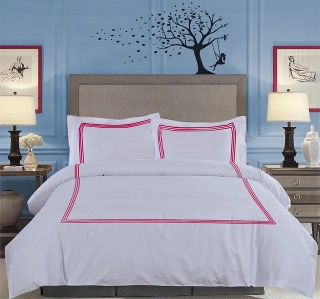 SCALA SOFT BRUSHED 600-TC Egyptian Cotton 3-Line Embroidered Duvet Cover Set  £50.47 PicClick UK