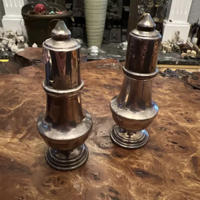 Broadway & Co Set Cruet Argento Sterling Pepe Sale Marchiato 65g 1979 Vintage