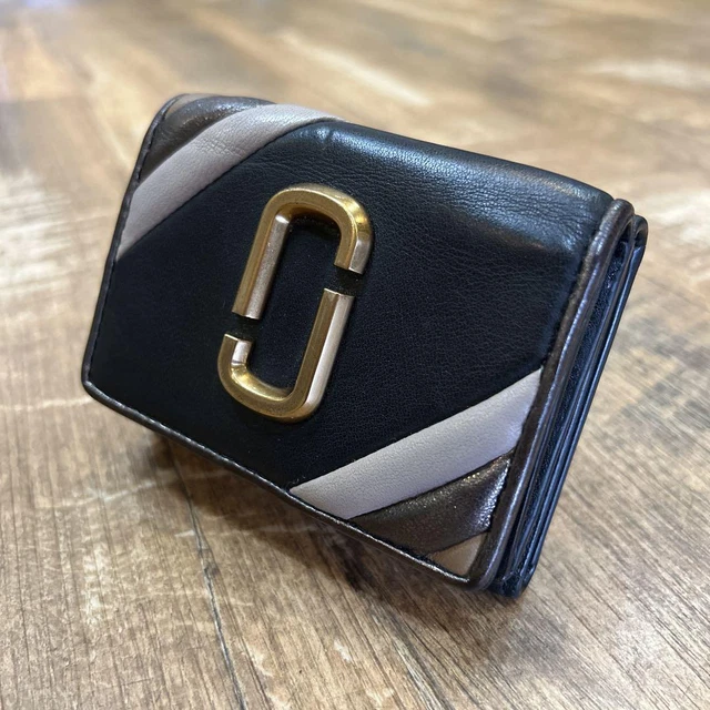 MARC JACOBS Trifold Wallet Compact Wallet Black Women Ship From Japan