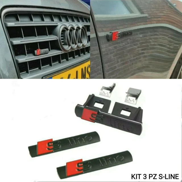 Stemma S-Line Cromato griglia anteriore logo fregio emblema per Audi a3 a4 q3 a1 Stemma S-Line Cromato griglia anteriore logo fregio emblema per Audi a3 a4 q3 a1