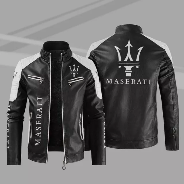 Maserati Motorcycles Racing Motor Bike Faux/PU Leather Jacket