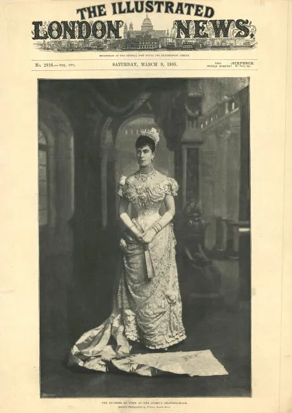 The Duchess of York at Queen Victoria's drawing-room. London. Royalty 1895