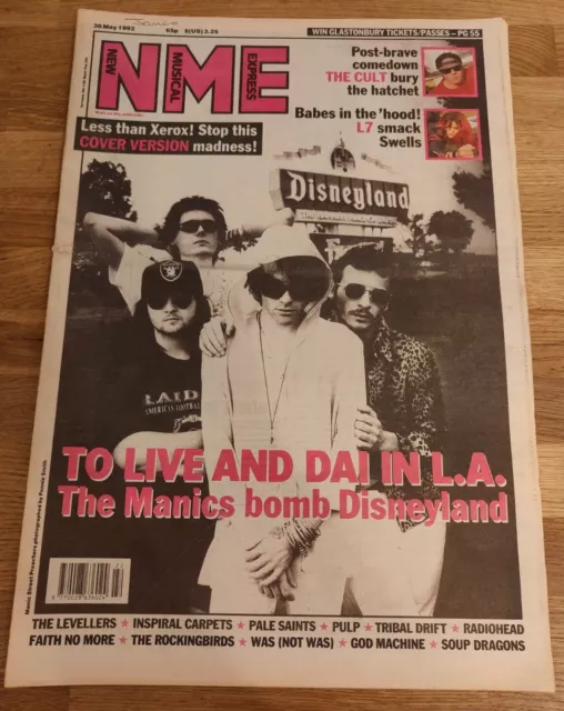 MAGAZINE - NME New Musical Express 30 May 1992 The Manics The Cult L7