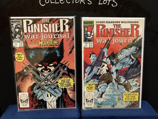 Punisher War Journal #6 #7 (Marvel) Wolverine Jim Lee Covers