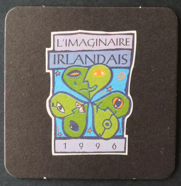 Sous-bock merry GUINNESS 1996 Imaginaire irlandais beermat coaster 22