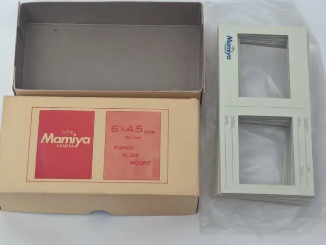Mamiya Camera 6 x 4.5 Size Paper Slide Mounts - 38 pieces