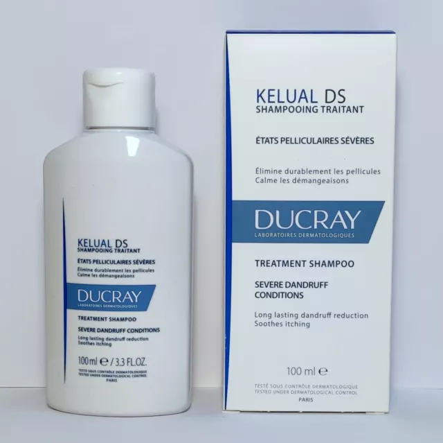 Ducray Kelual DS Anti-Dandruff Treatment Shampoo 100ml - Soothes Scalp Itching