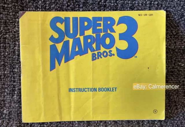 Super Mario Bros 3 Nintendo Nes Manual / Instruction / Book - Genuine 💨 2post