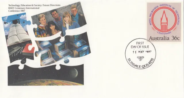 (13921) Australia Postal Stationery FDC RMIT Techology Education Society 1987