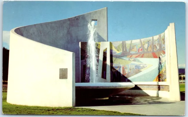 Postcard - Centennial Fountain - Prince George, British Columbia, Canada