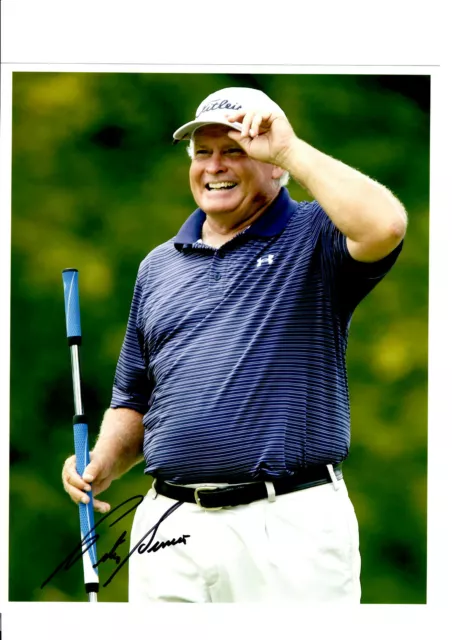 Peter Senior Hand Signed Golf  Photograph Unframed + Photo Proof C.o.a