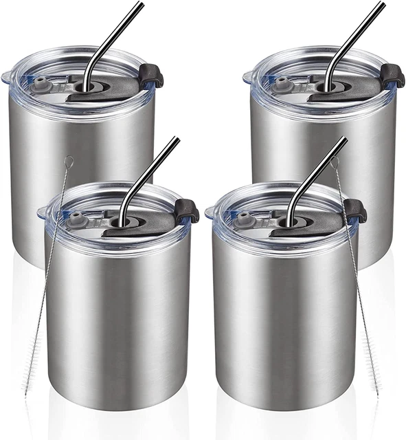 12 Oz Lowball, Tumbler Stainless Steel Double Wall Vacuum Insulated Mug with Str