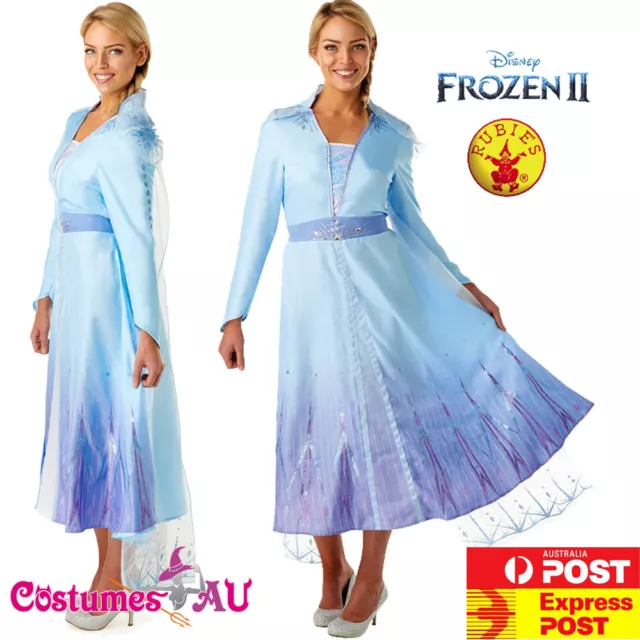 Ladies Frozen 2 Snow Elsa Fancy Dress Princess Queen Costume Christmas Cosplay