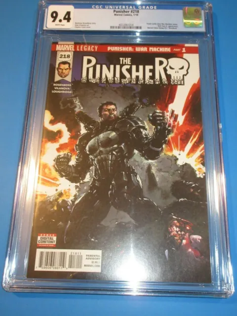 Punisher #218 1st Frank Castle War Machine Key CGC 9.4 NM Beauty Wow