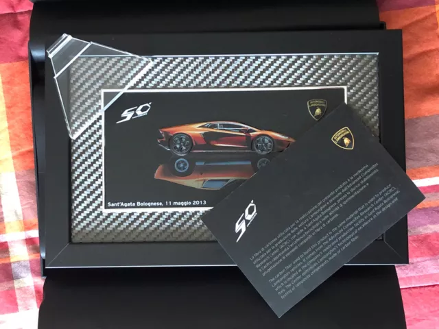 11 Maggio 2013 LAMBORGHINI 50 Anni Quadro Promozionale Carbonio Miura Aventador