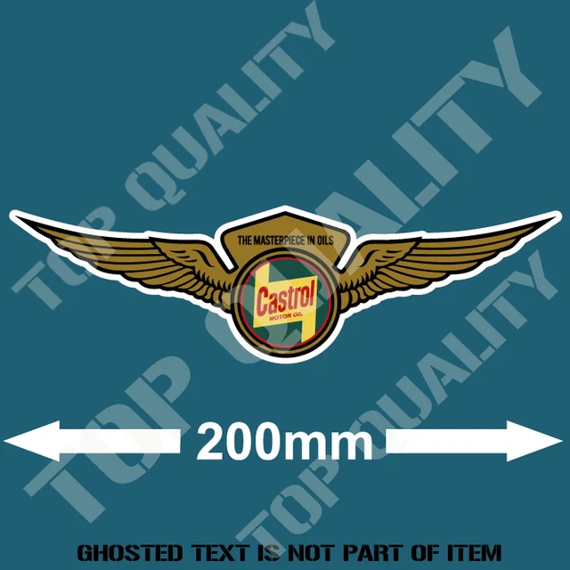 VINTAGE CASTROL DECAL Sticker Suit Motor Oil Moto Motorcycle Decals
