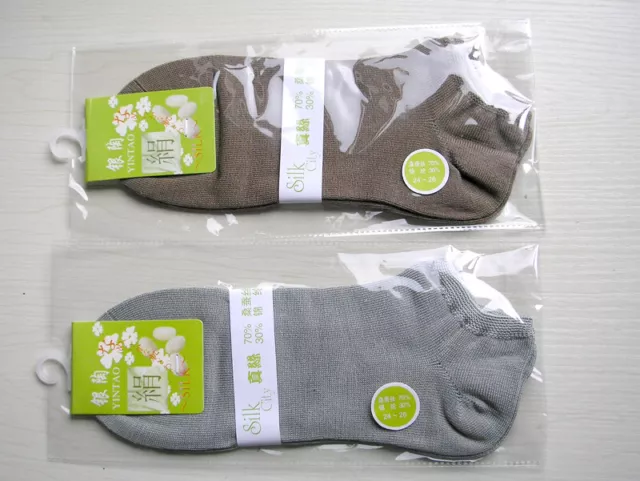 Lot 3 New Pair Silk Knit Ankle Socks