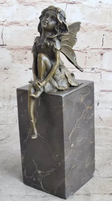 Hot Cast Butterfly Angel Made by Lost Wax Bronze Masterpiece Sculpture Figurine