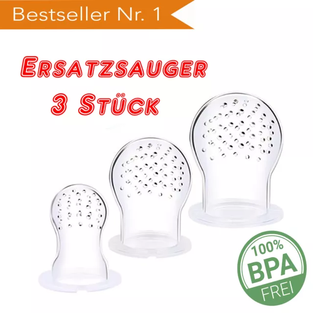 3x Primamma MAM BABYLOVE Ersatzsauger für Fruchtsauger Sauger Ersatz Schnuller ✅