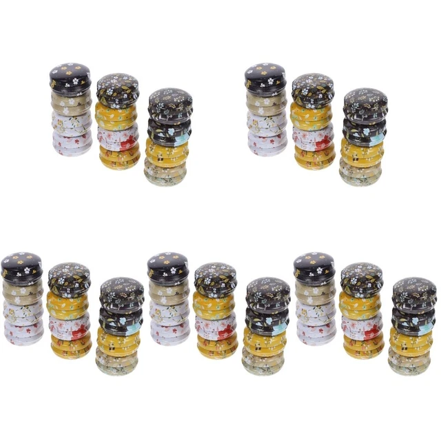 60 Pcs Mini Tin Box Candy Containers Gifts Cookie Containers Lids Storage Tank