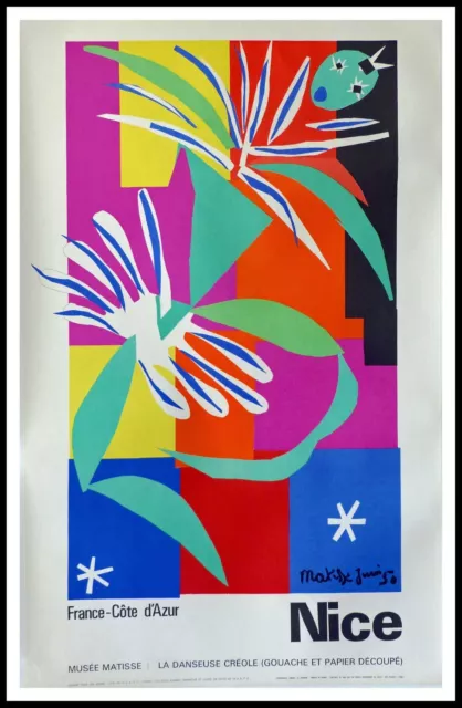 original vintage poster Henri MATISSE, NICE Côte d'Azur, The Creole dancer 1965